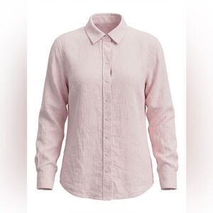 LORD & TAYLOR WOMENS PINK LINEN BLOUSE SIZE 0X